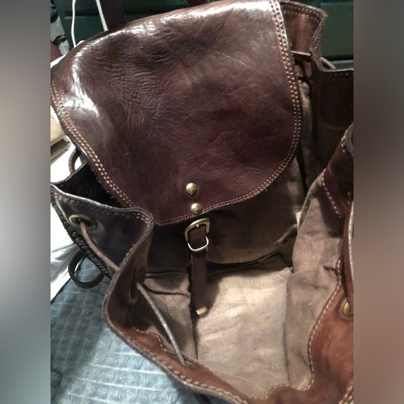 NWT Campomaggi backpack w/studs-dark brown - Picture 14 of 16